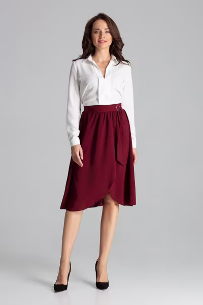 Spódnica Model L060 Bordo - Lenitif — zdjęcie 1