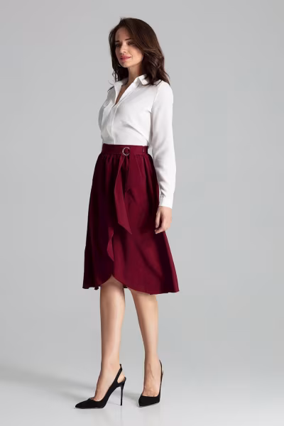 Spódnica Model L060 Bordo - Lenitif — zdjęcie 2