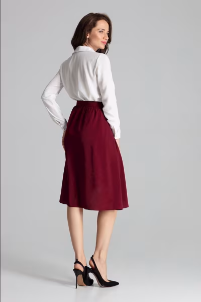 Spódnica Model L060 Bordo - Lenitif — zdjęcie 3