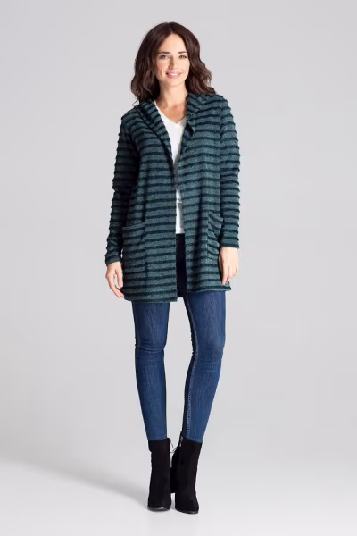 Sweter Kardigan Model L070 Green - Lenitif — zdjęcie 1
