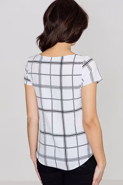 Bluzka Model K422 Wzór 41 White - Lenitif — zdjęcie 2