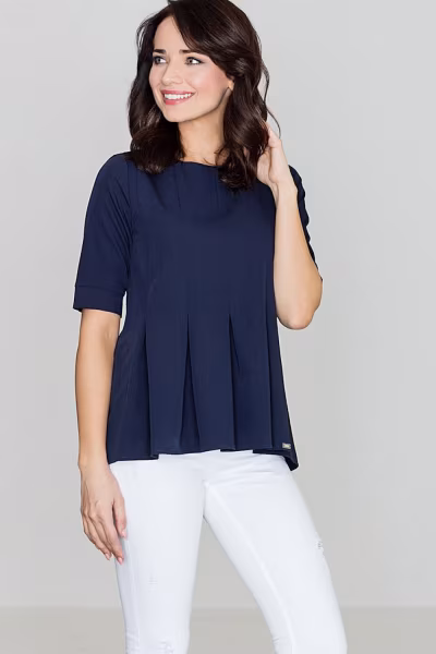 Bluzka Model K370 Navy - Lenitif — zdjęcie 1