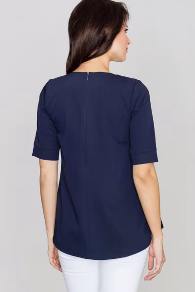 Bluzka Model K370 Navy - Lenitif — zdjęcie 2