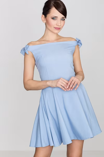 Sukienka Model K170 Blue - Lenitif — zdjęcie 1