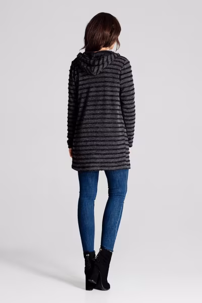 Sweter Kardigan Model L070 Black - Lenitif — zdjęcie 3