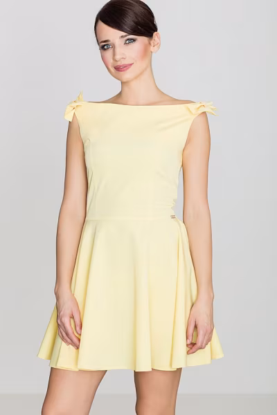 Sukienka Model K170 Yellow - Lenitif — zdjęcie 1