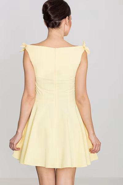 Sukienka Model K170 Yellow - Lenitif — zdjęcie 2