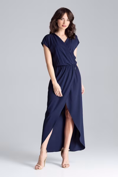 Sukienka Model L033 Navy - Lenitif — zdjęcie 2