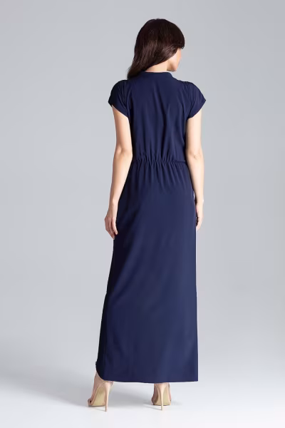 Sukienka Model L033 Navy - Lenitif — zdjęcie 3