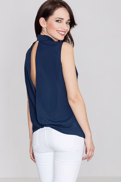 Bluzka Model K363 Navy - Lenitif — zdjęcie 2