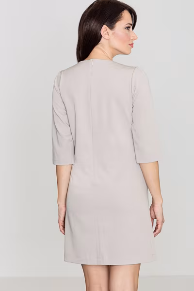 Sukienka Model K316 Beige - Lenitif — zdjęcie 2