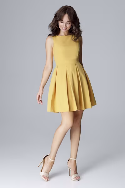 Sukienka Model L006 Yellow - Lenitif — zdjęcie 1