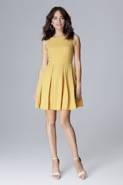 Sukienka Model L006 Yellow - Lenitif — zdjęcie 2