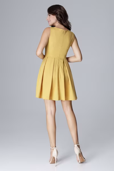 Sukienka Model L006 Yellow - Lenitif — zdjęcie 3