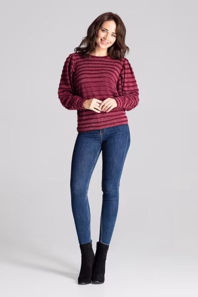 Bluzka Model L069 Bordo - Lenitif — zdjęcie 2