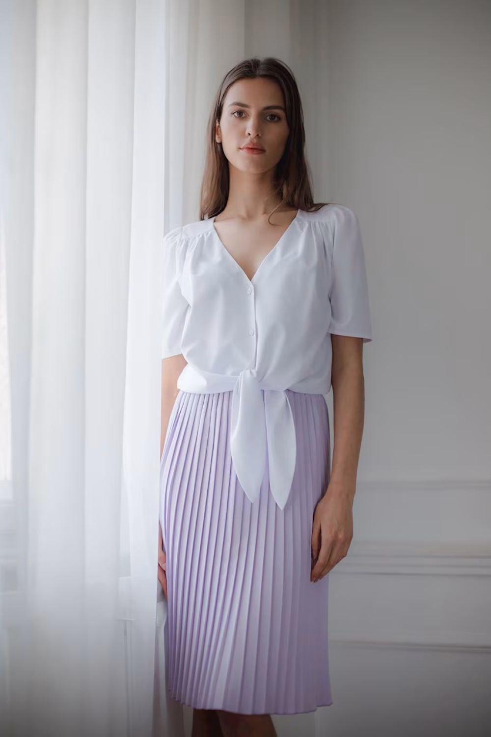 Bluzka Model L081 White - Lenitif