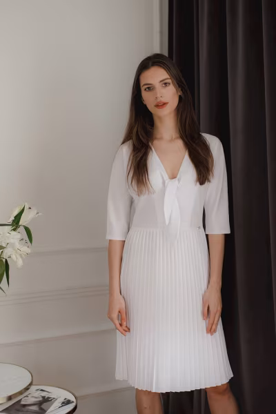 Sukienka Model L076 White - Lenitif — zdjęcie 1