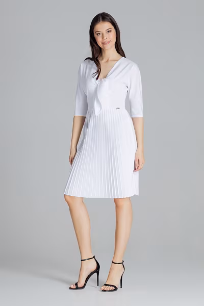 Sukienka Model L076 White - Lenitif — zdjęcie 3