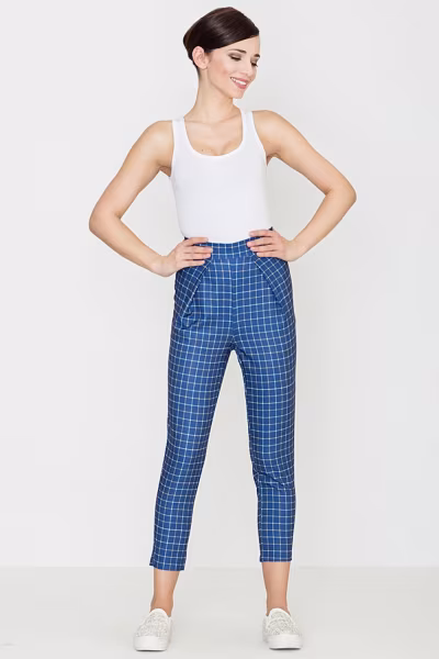 Spodnie Damskie Model K420 Wzór 48 Blue - Lenitif — zdjęcie 1