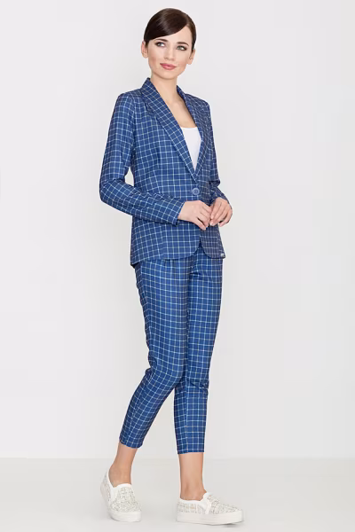 Spodnie Damskie Model K420 Wzór 48 Blue - Lenitif — zdjęcie 2