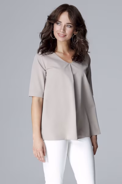 Bluzka Model L002 Beige - Lenitif — zdjęcie 1