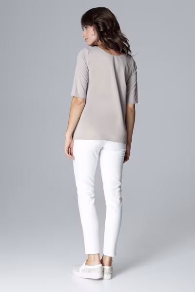 Bluzka Model L002 Beige - Lenitif — zdjęcie 3