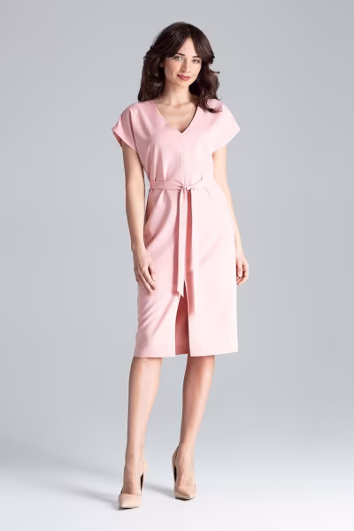 Sukienka Model L032 Pink - Lenitif — zdjęcie 2