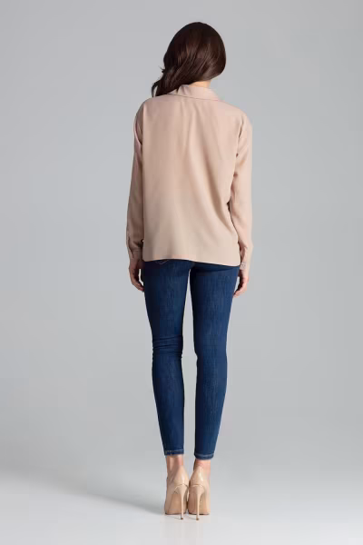 Koszula Damska Model L059 Beige - Lenitif — zdjęcie 3