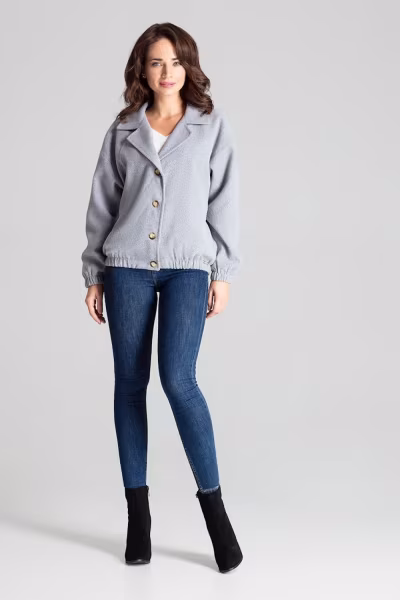 Kurtka Damska Model L075 Grey - Lenitif — zdjęcie 2