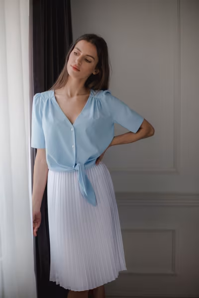 Bluzka Model L081 Blue - Lenitif — zdjęcie 2