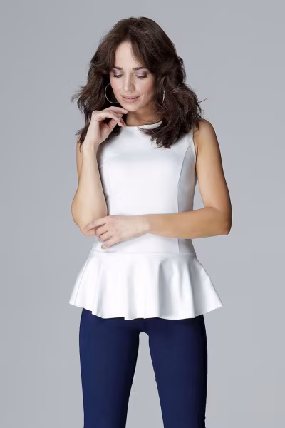 Bluzka Model L013 Ecru - Lenitif — zdjęcie 3