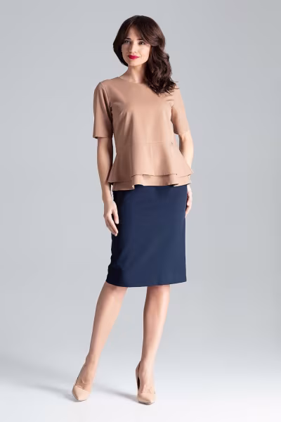 Bluzka Model L026 Brown - Lenitif — zdjęcie 2