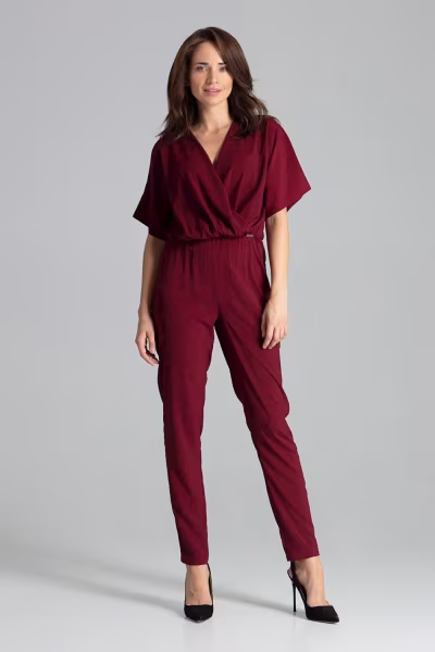 Kombinezon Damski Model L062 Bordo - Lenitif — zdjęcie 1