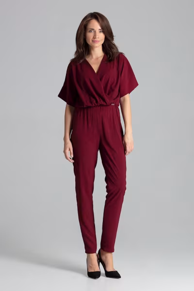 Kombinezon Damski Model L062 Bordo - Lenitif — zdjęcie 2