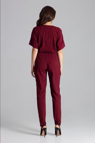 Kombinezon Damski Model L062 Bordo - Lenitif — zdjęcie 3