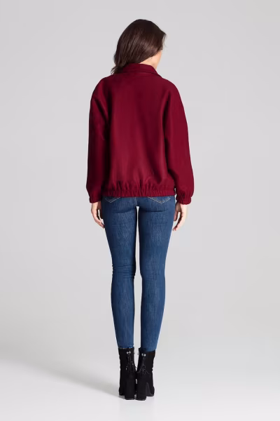 Kurtka Damska Model L075 Bordo - Lenitif — zdjęcie 3