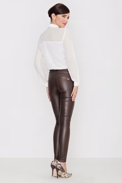 Spodnie Damskie Model K231 Brown - Lenitif — zdjęcie 2