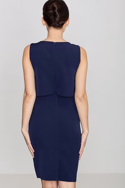 Sukienka Model K388 Navy - Lenitif — zdjęcie 2