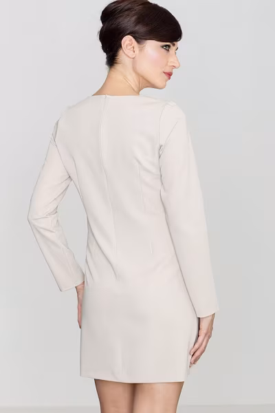 Sukienka Model K373 Beige - Lenitif — zdjęcie 2