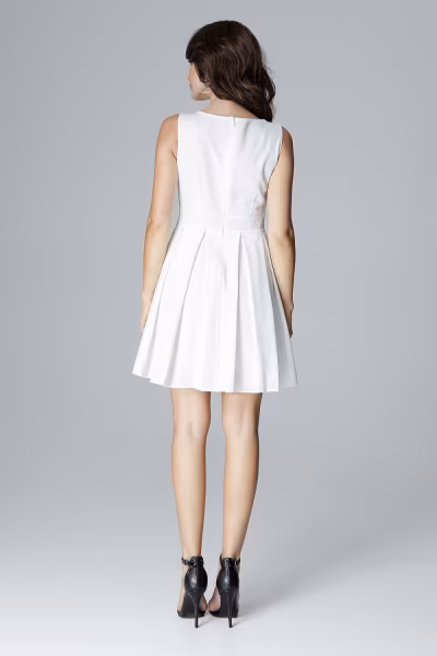Sukienka Model L006 Ecru - Lenitif — zdjęcie 2