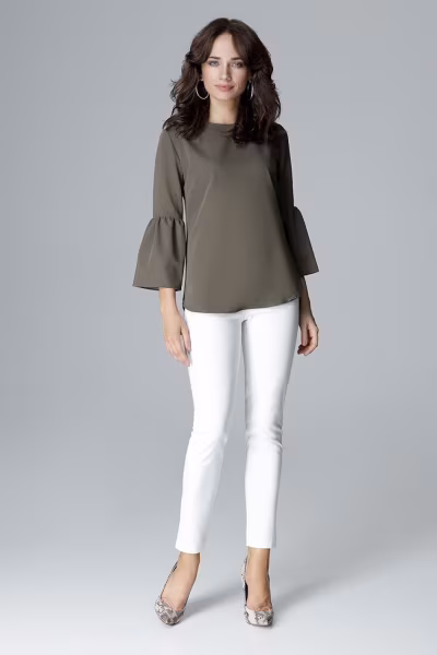 Bluzka Model L010 Olive - Lenitif — zdjęcie 2