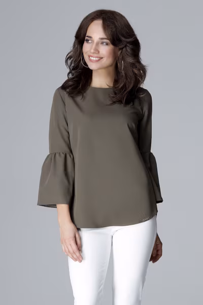 Bluzka Model L010 Olive - Lenitif — zdjęcie 3