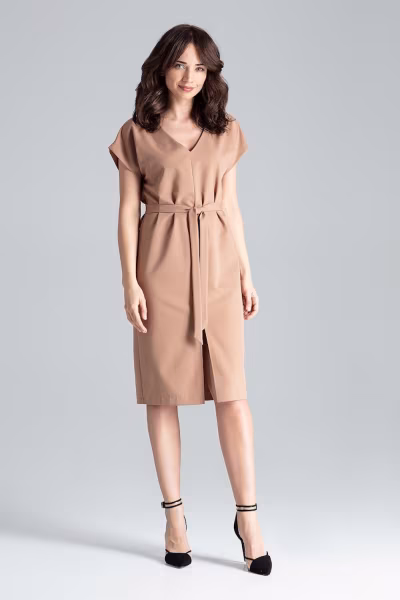 Sukienka Model L032 Brown - Lenitif — zdjęcie 1