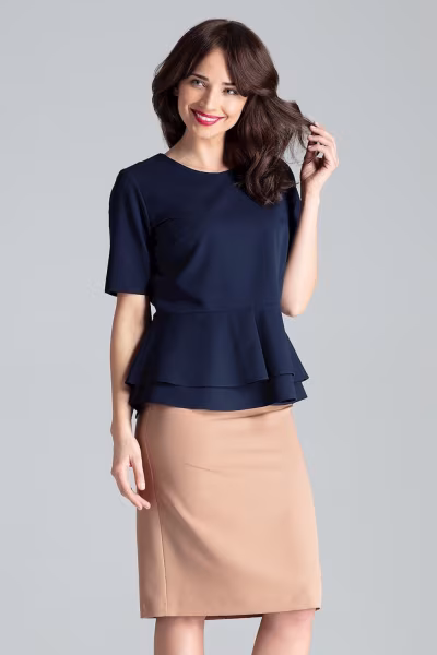 Bluzka Model L026 Navy - Lenitif — zdjęcie 1