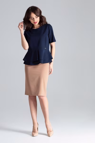 Bluzka Model L026 Navy - Lenitif — zdjęcie 2