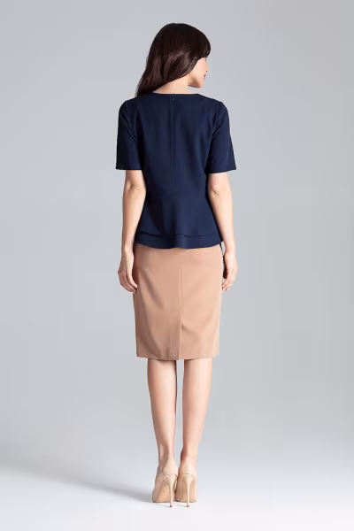 Bluzka Model L026 Navy - Lenitif — zdjęcie 3