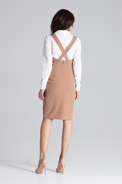 Sukienka Model L039 Brown - Lenitif — zdjęcie 3