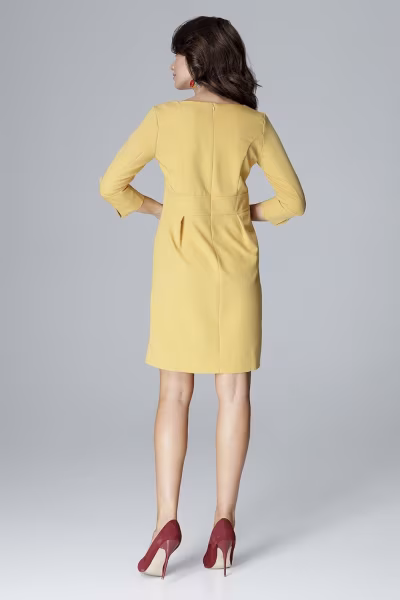 Sukienka Model L004 Yellow - Lenitif — zdjęcie 3