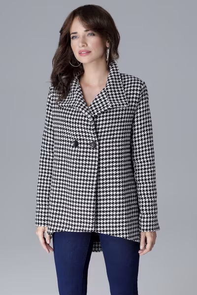 Kurtka Damska Model L021 Pepita - Lenitif — zdjęcie 2