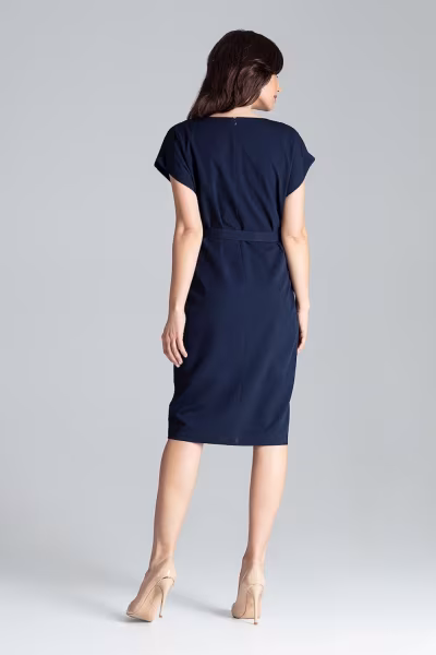 Sukienka Model L032 Navy - Lenitif — zdjęcie 3